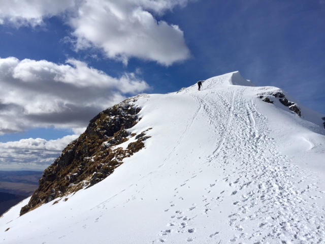 Final pull up to the summit of Beinn Bhuidhe